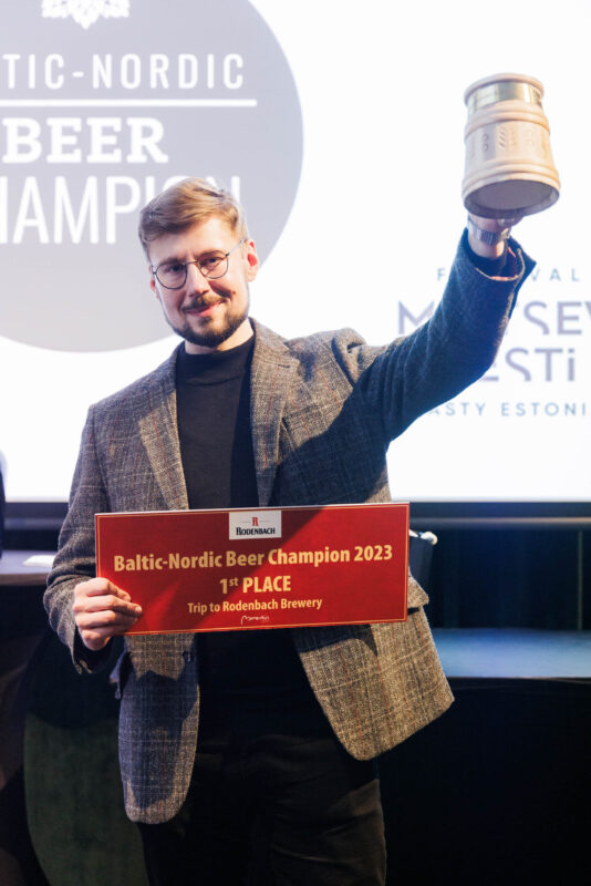 Baltic-Nordic Beer Champion 2023 võitja Martin Vahtra. Festival Maitsev Eesti